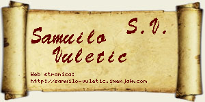 Samuilo Vuletić vizit kartica